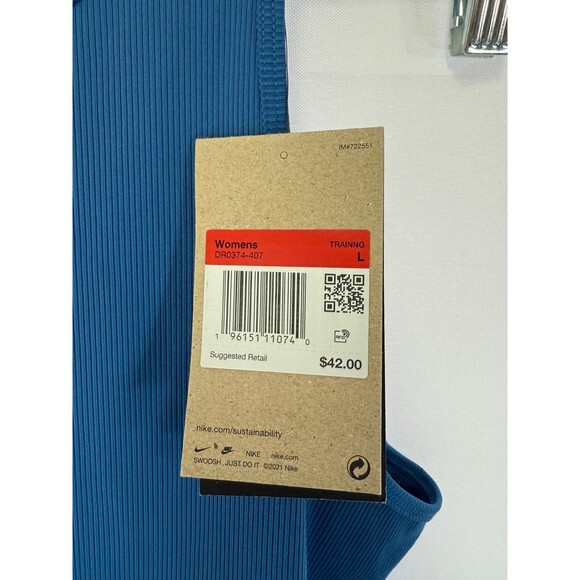 NIKE Yoga Dri Fit Slim Fit Tank Top Two-Tone Women’s Large NWT $42.00 Open Back - Picture 3 of 4